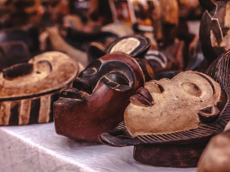 Carved Wood African Masks
